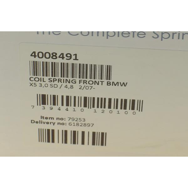 4008491 LESJOFORS Пружина (передня) BMW X5 (E70) 3.0d/4.8i 06-10 (SUV) (без спорт.ход.ч.)