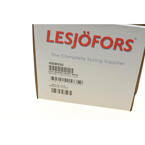 4008556 LESJOFORS Пружина (передня) BMW 5 (G30/F90) 16-20 B57/B58 (седан) (зі спорт.ход.ч) (без автоном.опалення)