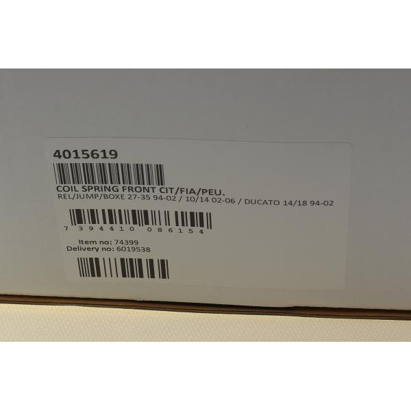 4015619 LESJOFORS Пружина (передня) Fiat Ducato 2.5-2.8TDI/2.5-2.8D 94-02 (нагр.1400кг,1800кг)