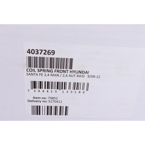 4037269 LESJOFORS Пружина (передня) Hyundai Santa Fe II 2.4/2.4 4x4 10-12 (SUV) 4037269 LESJOFORS Пружина (передня) Hyundai Santa Fe II 2.4/2.4 4x4 10-12 (SUV)