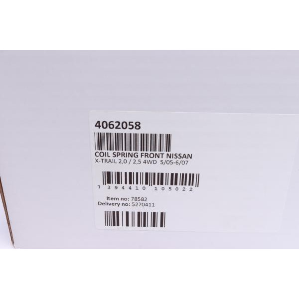 4062058 LESJOFORS Пружина (передня) Nissan X-Trail 2.0 4x4/2.5 4x4 05-13 (SUV) (T30)