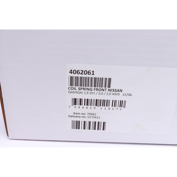 4062061 LESJOFORS Пружина (передня) Nissan Qashqai 1.5dCi/1.6/1.6dCi/2.0 07-13 (SUV) (крім осн: Qashqai+2)