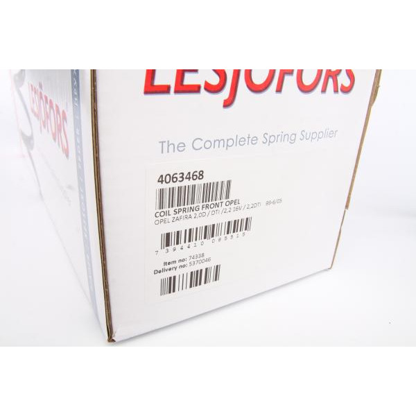 4063468 LESJOFORS Пружина (передня) Opel Zafira A 2.0DI 16V/DTI 16V/2.2 16V/DTI 16V 99-05 (вен)