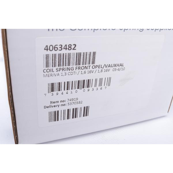 4063482 LESJOFORS Пружина (передня) Opel Meriva A 1.3CDTI/1.6/1.6 16V/1.8 03-10 (вен)