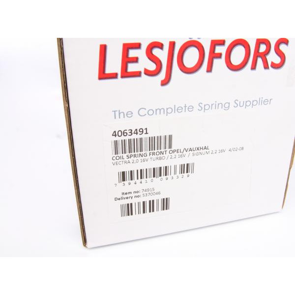4063491 LESJOFORS Пружина (передня) Opel Vectra C 1.9CDTI/2.0 Turbo/2.2 16V 02-09 (№ шасі від 48045598-/до -41048789)