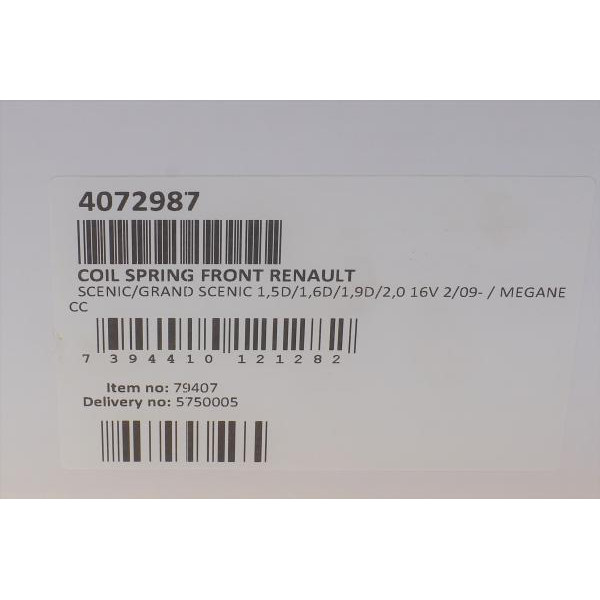 4072987 LESJOFORS Пружина (передня) Renault Scenic III/Grand Scenic III 1.5dCi/1.6dCi/1.9dCi/2.0 16V 09- (вен)