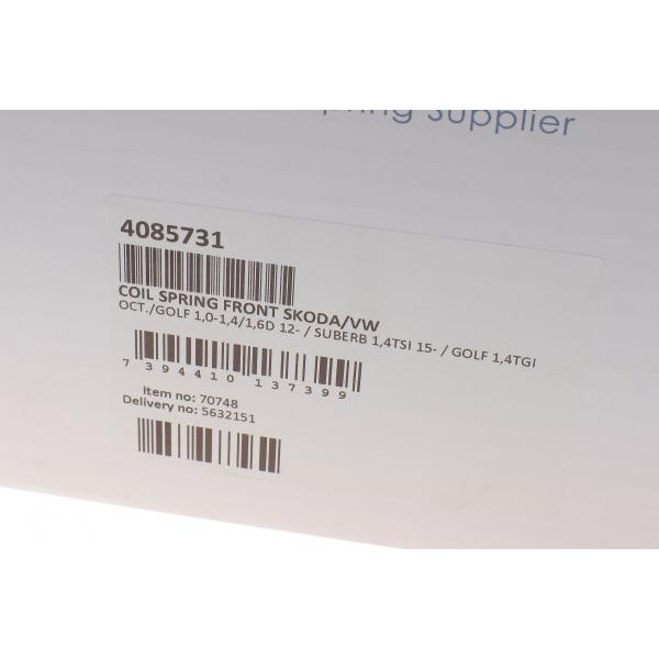 4085731 LESJOFORS Пружина (передня) Skoda SuperB 1.4TSI 15-/Octavia III 1.6TDI МКПП/VW Golf VII 1.0-1.4TSI АКПП 12-