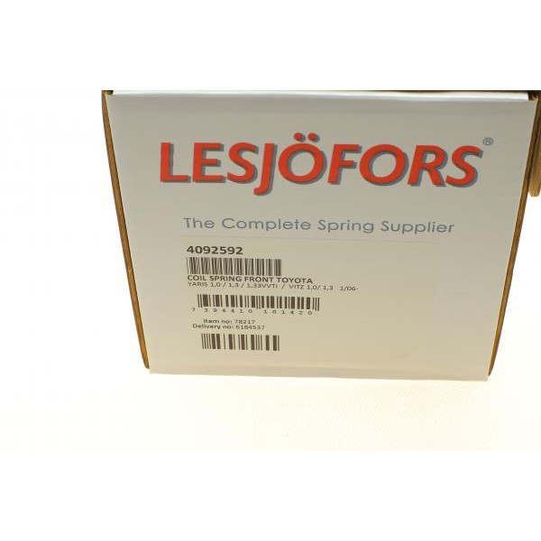 4092592 LESJOFORS Пружина (передня) Toyota Yaris 1.0/1.3VVT-i 05-12 (накл.зад.частина)