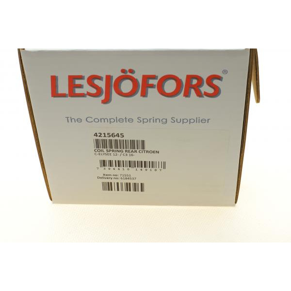 4215645 LESJOFORS Пружина (задня) Citroen C3/C-elysee 1.2VTi/1.6HDI/BlueHDi 12- (седан/накл.зад.ч)