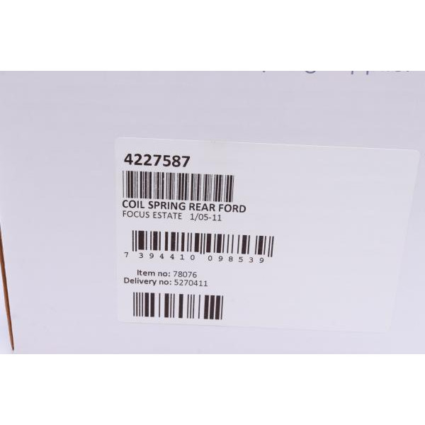 4227587 LESJOFORS Пружина (задня) Ford Focus II Turnier 1.4-2.0/1.6-2.0TDCi/1.8Flexifuel 04-12 (універсал)