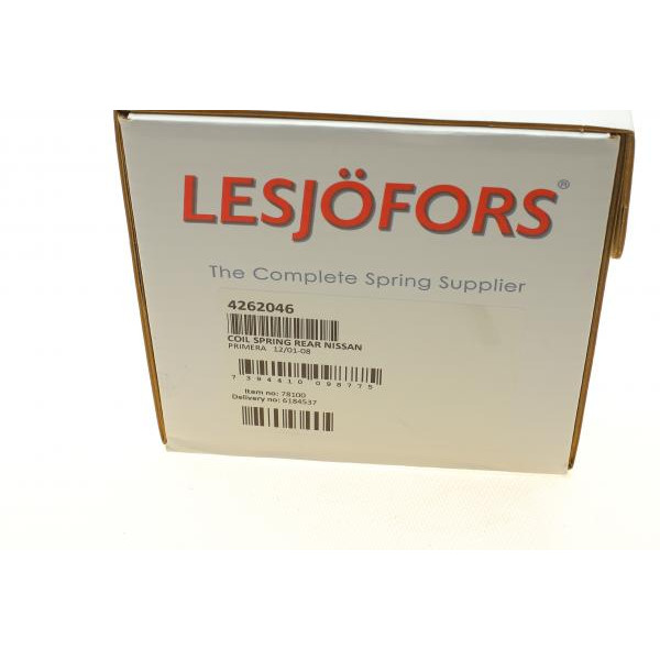 4262046 LESJOFORS Пружина (задня) Nissan Primera 1.6/1.8/1.9dCi/2.0/2.2Di/dCi 02- (седан/накл.зад.частина)