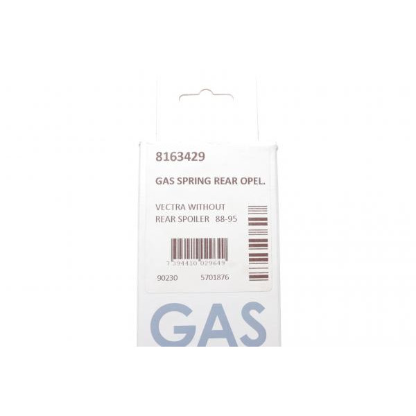 8163429 LESJOFORS Амортизатор кришки багажника Opel Vectra A 88-95 (накл. зад. частина) (без спойлера)