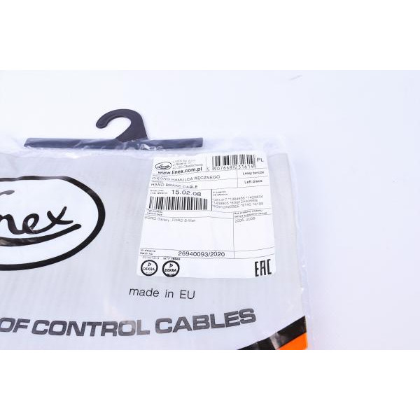 150208 LINEX Трос ручника (задній) (L) Ford S-Max/Galaxy 06-15 (2070/1860mm)