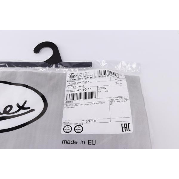 471011 LINEX Трос зчеплення VW Golf/Jetta/Seat Toledo 83-91 (837/498mm)