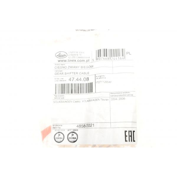 474408 LINEX Трос куліси VW Caddy III-IV/Touran 1.0-2.0D (1217mm) 04-