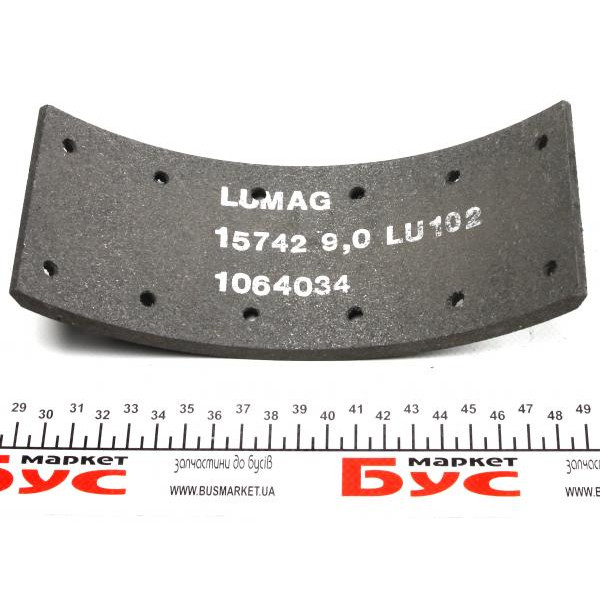 150301010210 LUMAG Накладки колодок гальмівних MB 410 (272x79mm) 1 ремонт