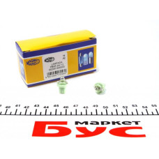 002051400000 MAGNETI MARELLI Автолампа 12V 2W BX8.5d (в щиток приборов/зеленая)