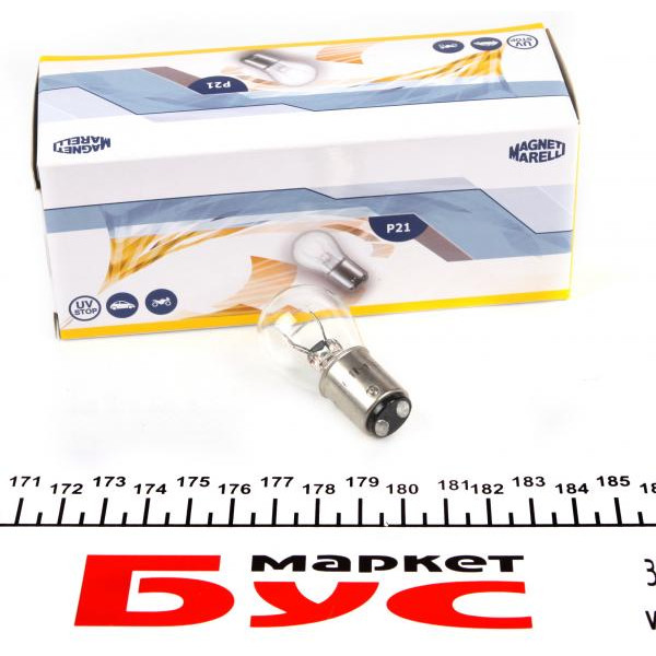 008529100000 MAGNETI MARELLI Автолампа P21/4W 12V 21/4W BAZ15d Standard