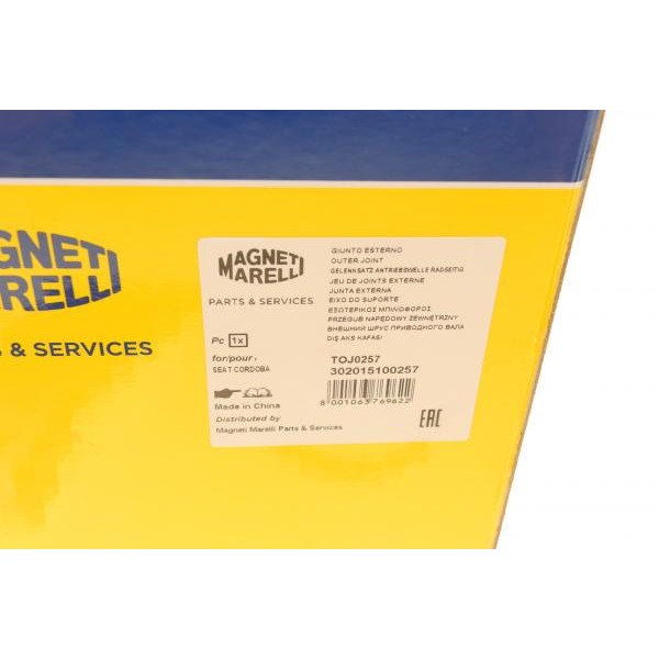 302015100257 MAGNETI MARELLI Шрус (зовнішній) Seat Ibiza/Toledo 93-02/VW Caddy 96-04/Golf/Passat 83-02 (22z/30z)