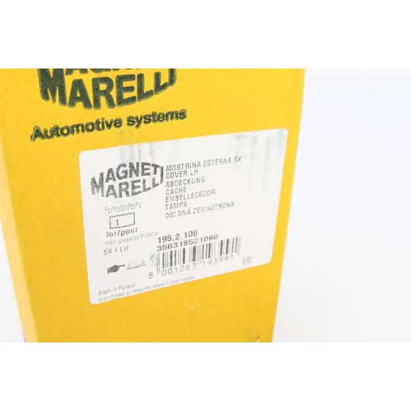 350319521060 MAGNETI MARELLI Кришка дзеркала заднього виду Fiat Punto 05- (L)