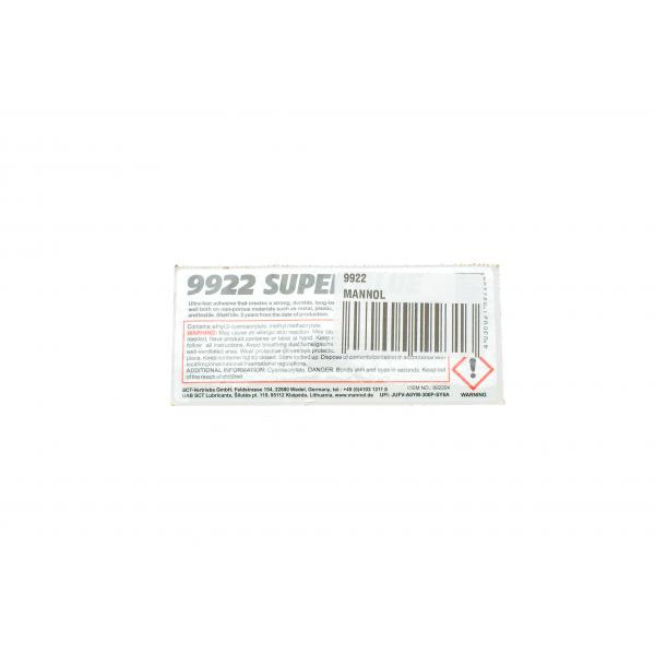 9922 MANNOL Суперклей (блістер) (2g)