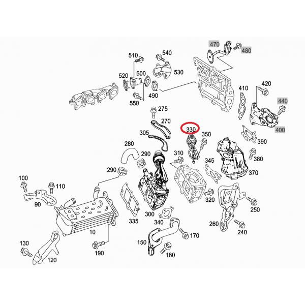 6511410369 MERCEDES Коректор клапана EGR вакуумний MB Sprinter 2.2CDI OM651 09-