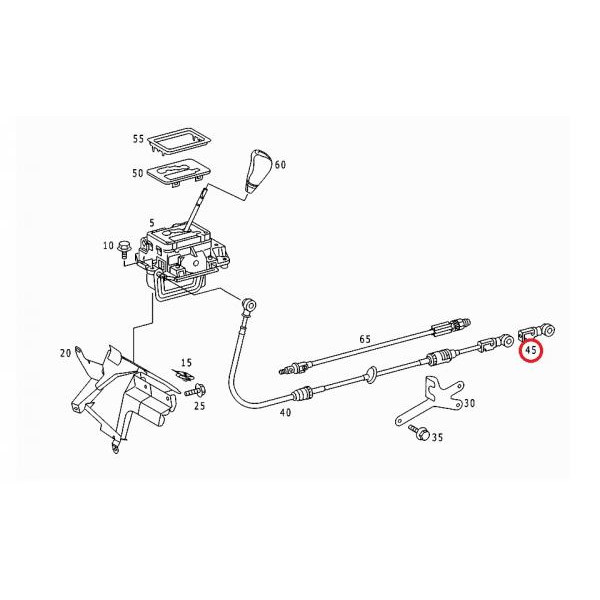 9012680143 MERCEDES Наконечник троса куліси MB Sprinter 901-904 CDI
