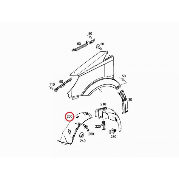 9066841777 MERCEDES Підкрильник (передній/перед.частина) MB Sprinter 06- (R)