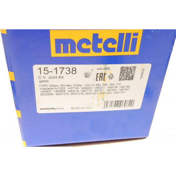 151738 METELLI Шрус (зовнішній) Ford Galaxy /Mondeo 1.6-2.2 07-15/Volvo S60/S80/V60/V70 10-15 (40z/28z/91.9mm)