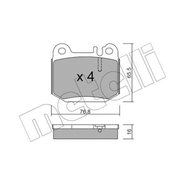 2205640 METELLI Колодки гальмівні (задні) MB M-class (W163) 98-05/Maserati Quattroporte V 04-