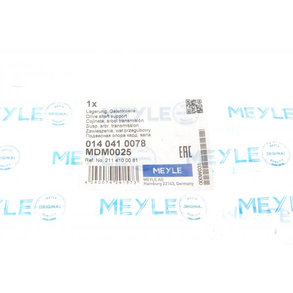 0140410078 MEYLE Підшипник підвісний MB E-class (W210/S210/W211/S211) 96-09