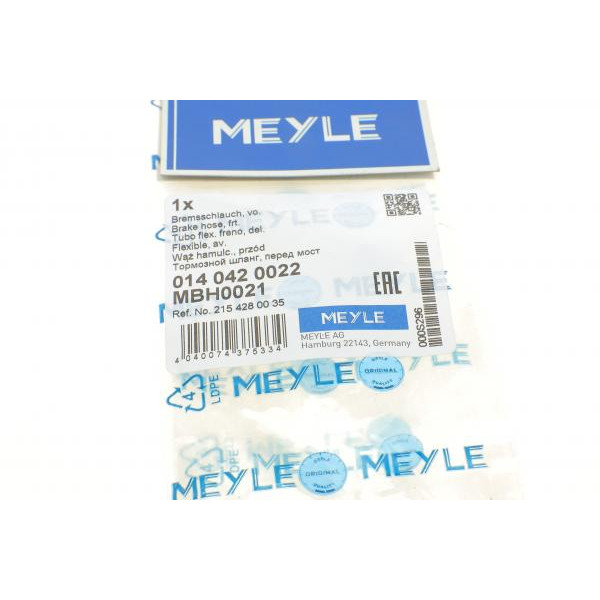 0140420022 MEYLE Шланг гальмівний (передній) MB S-class (C215) 99-06 (L=390mm)