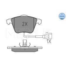 0252380120W MEYLE Колодки гальмівні (передні) Audi A3/Seat Leon/Skoda SuperB/VW Golf/Passat 03-15