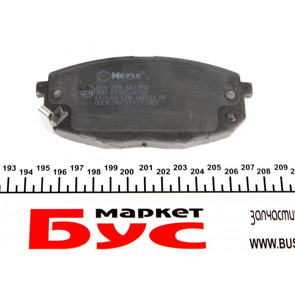 0252396617W MEYLE Колодки гальмівні (передні) Kia Ceed/Hyundai i30 06-12