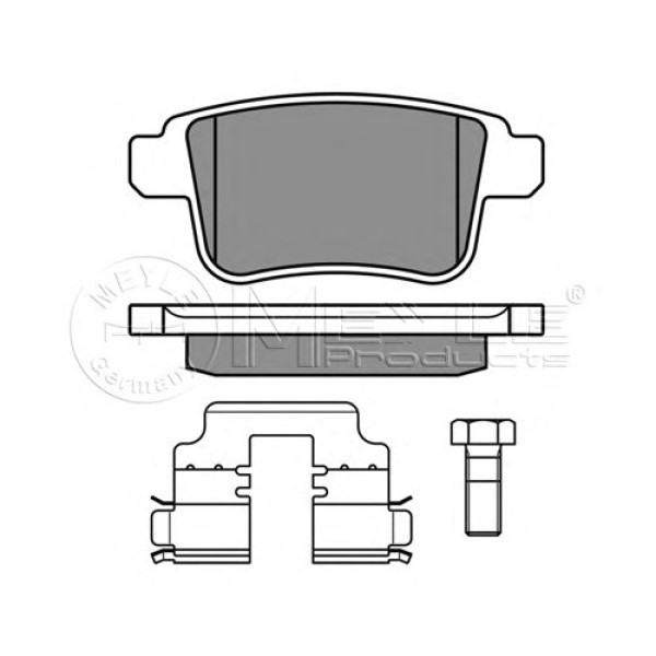0252469216 MEYLE Колодки гальмівні (задні) Renault Kangoo 08-/MB Citan 12-