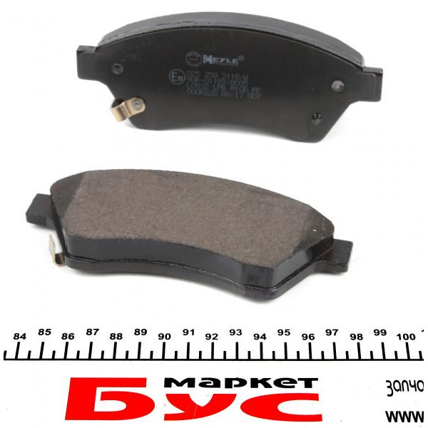 0252503118W MEYLE Колодки гальмівні (передні) Chevrolet Aveo 11-/Opel Astra J 09-