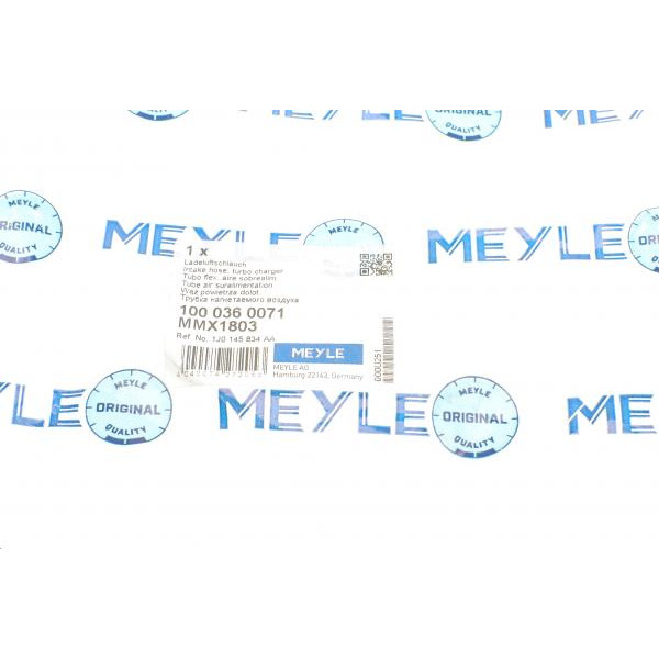 1000360071 MEYLE Патрубок інтеркулера (нижній) Seat Leon/Toledo II/VW Bora/Golf IV 1.9D 00-06