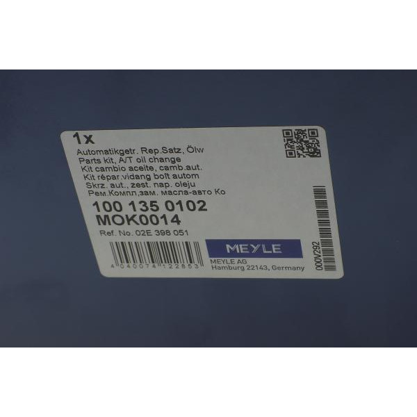 1001350102 MEYLE Комплект для заміни олії АКПП Audi/Skoda/Seat/VW 03-