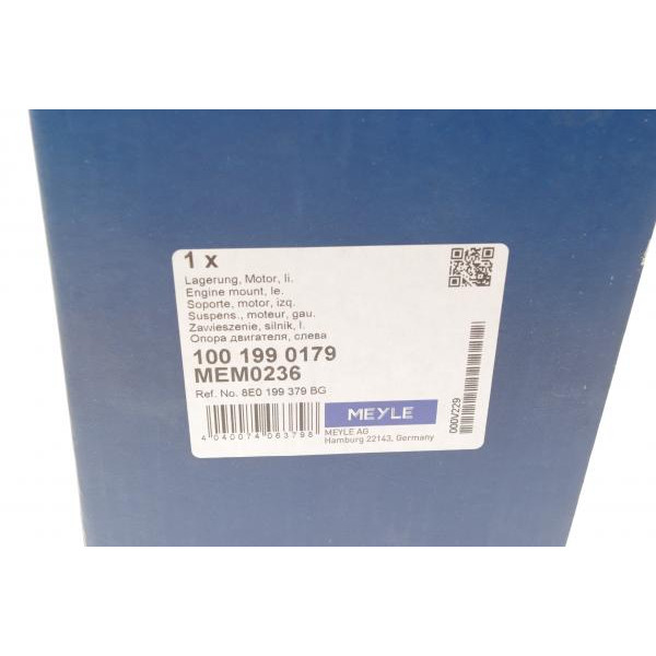 1001990179 MEYLE Подушка двигуна (L) Audi A4 1.6-3.2FSI 00-08