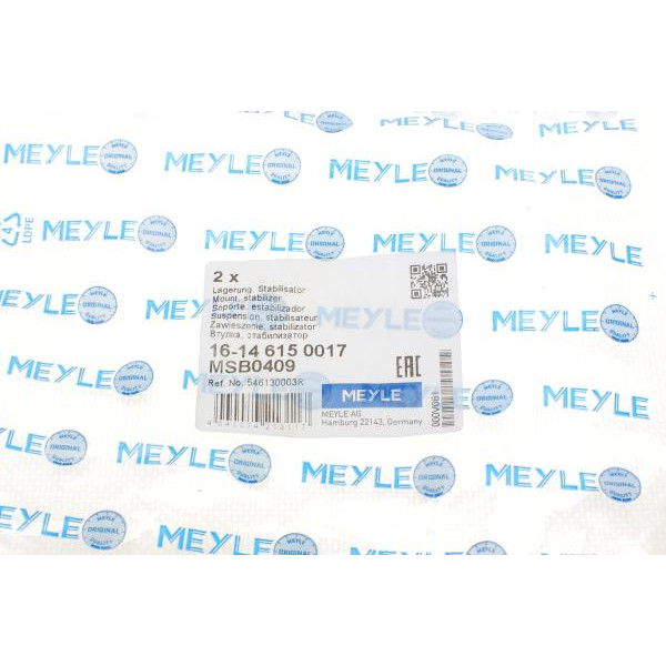 16146150017 MEYLE Втулка стабілізатора (переднього) Renault Laguna 07- (d=24mm)