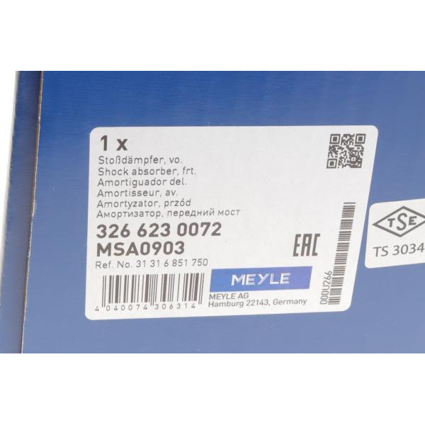 3266230072 MEYLE Амортизатор (передній) BMW X5 (F15/F85)/X6 (F16/F86) 13-19