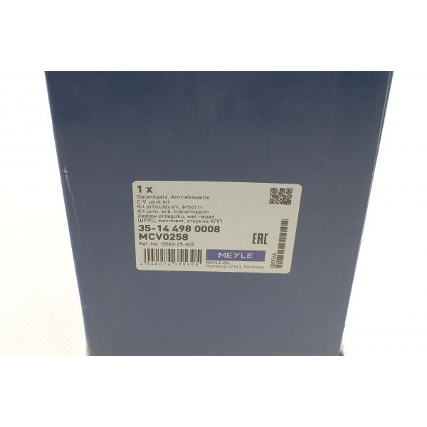 35144980008 MEYLE Шрус (зовнішній) Mazda 626 V 2.0 92-02 (28x23x149) (к-кт)