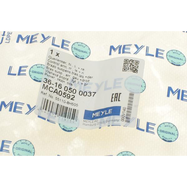 36160500037 MEYLE Важіль підвіски (задній/знизу/спереду) Nissan X-Trail 01-13