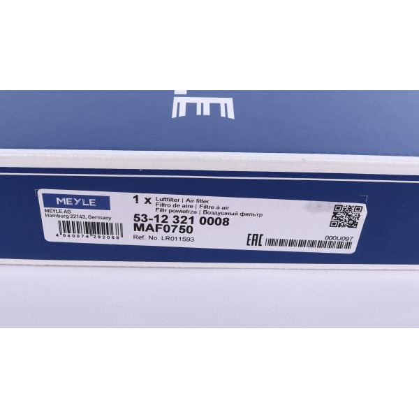 53123210008 MEYLE Фільтр повітряний Land Rover Discovery IV-V/Range Rover III-IV/Range Rover Sport 3.0-5.0 09-