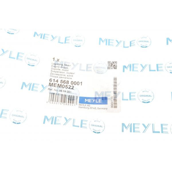 6145680001 MEYLE Подушка двигуна (R) Opel Astra G/Zafira A 1.2-1.8 16V 98-09