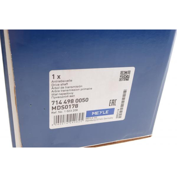 7144980050 MEYLE Піввісь (передня) Ford Mondeo I-II 1.6-2.5 93-00 (R) (566mm)