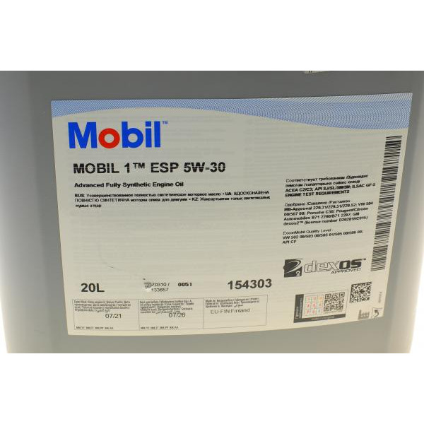 154303 MOBIL Олія 5W30 Mobil 1 ESP (20L)