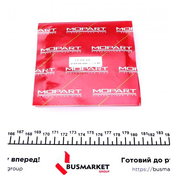 02402200 MOPART Кільця поршневі (к-кт на 2 порші) MB Sprinter OM602/208 2.3D/2.9D (89.00mm/STD) (2.5-2-3)