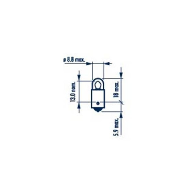 170533000 NARVA Автолампа T2W 12V 2W BA9s Standard