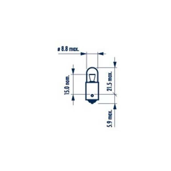 171413000 NARVA Автолампа T4W 24V 4W BA9s Standard